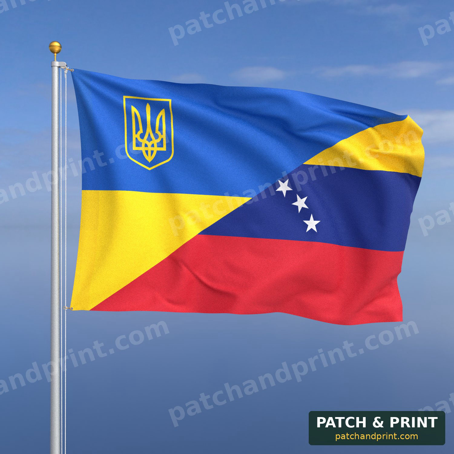 Прапор Венесуела + Україна