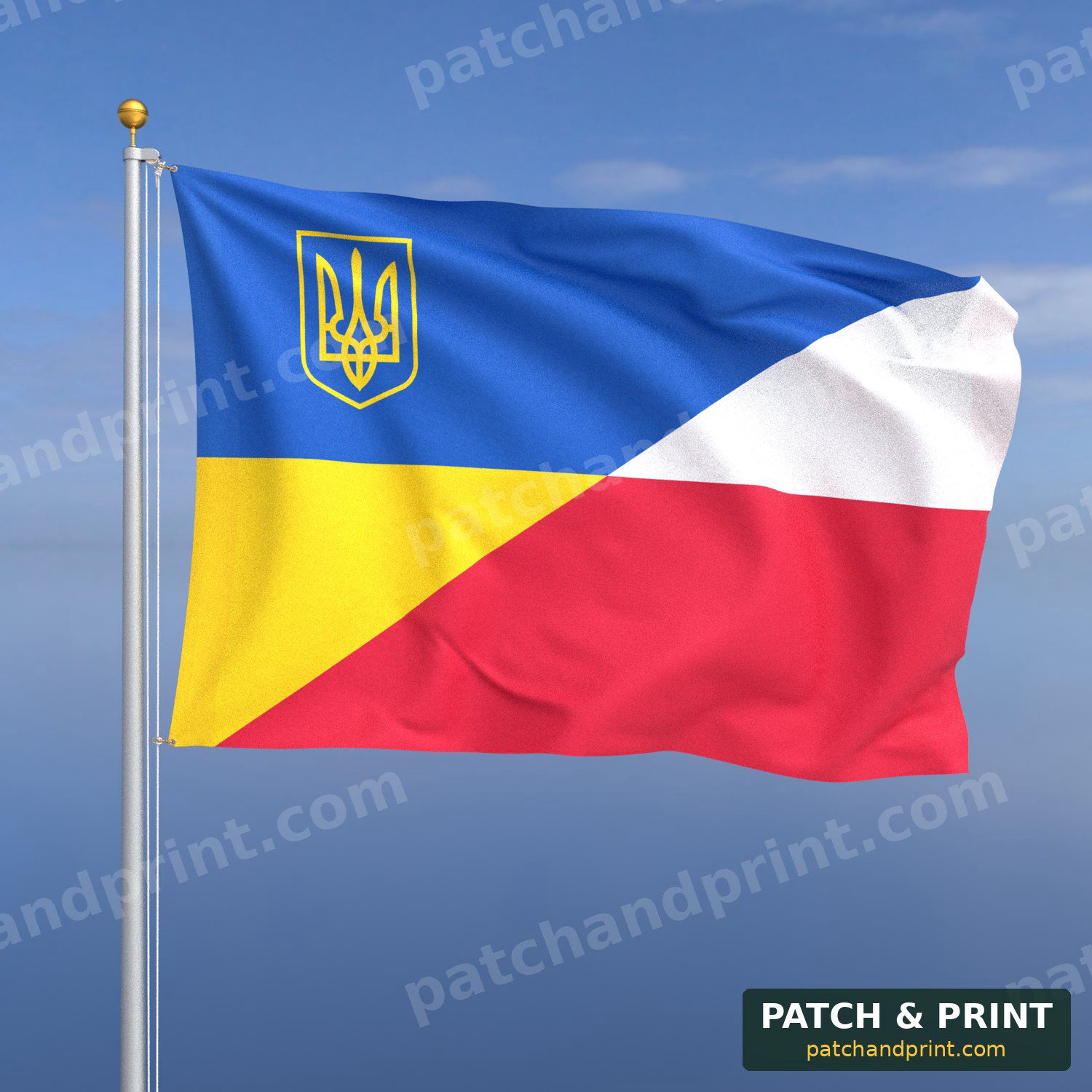 Прапор Польща + Україна