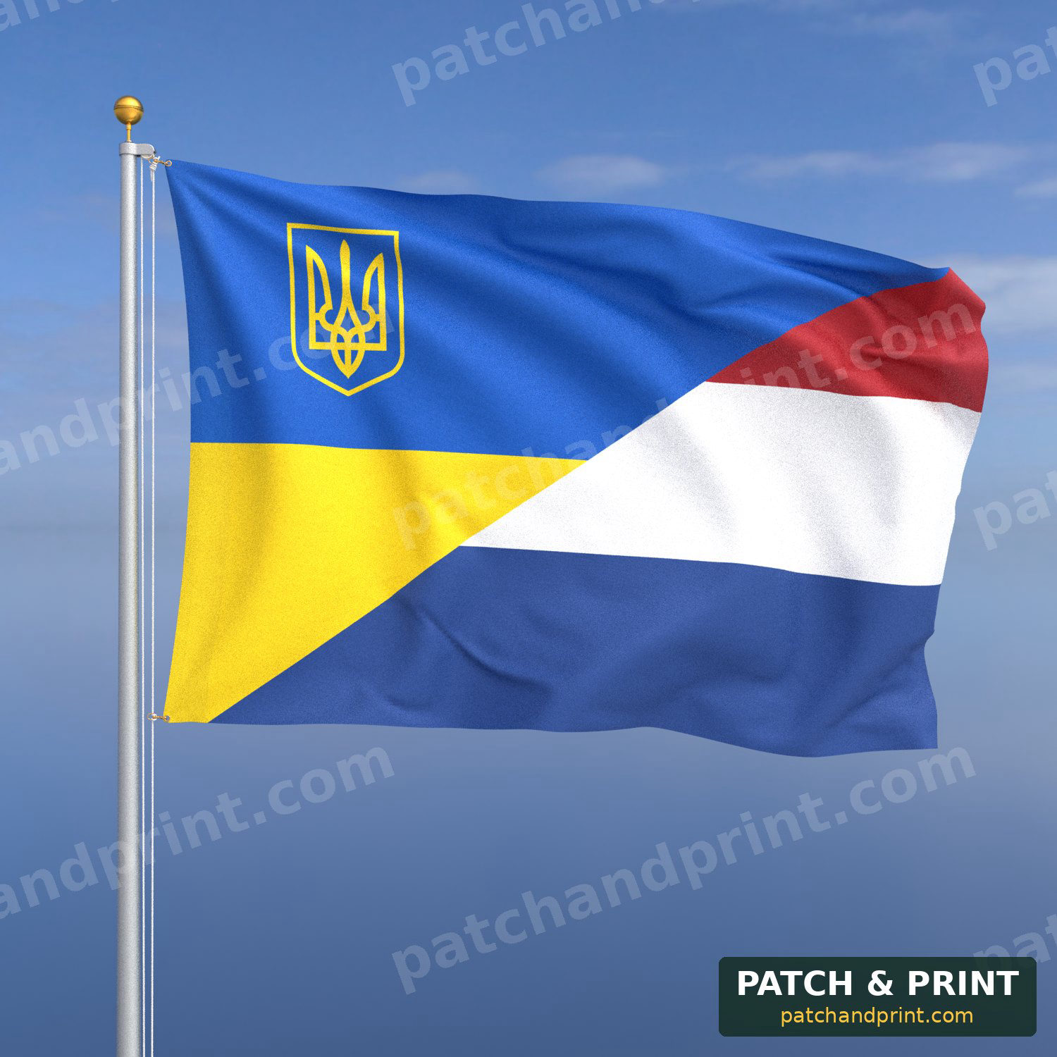 Прапор Нідерланди + Україна