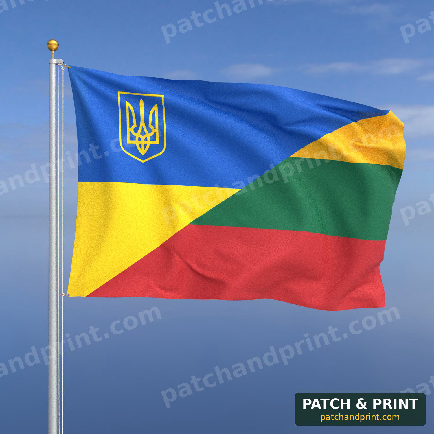 Прапор Литва + Україна