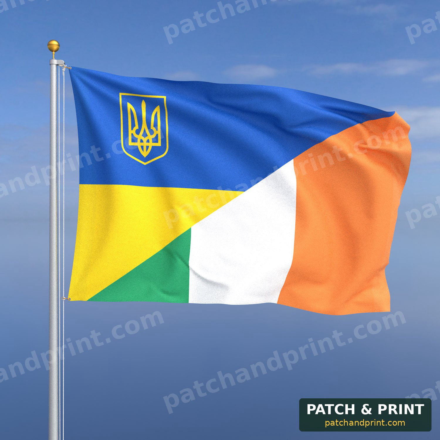 Прапор Ірландія + Україна