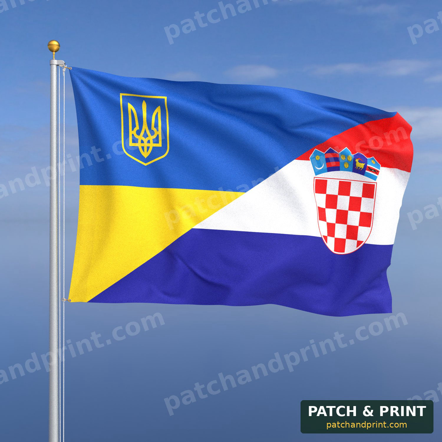 Прапор Хорватія + Україна
