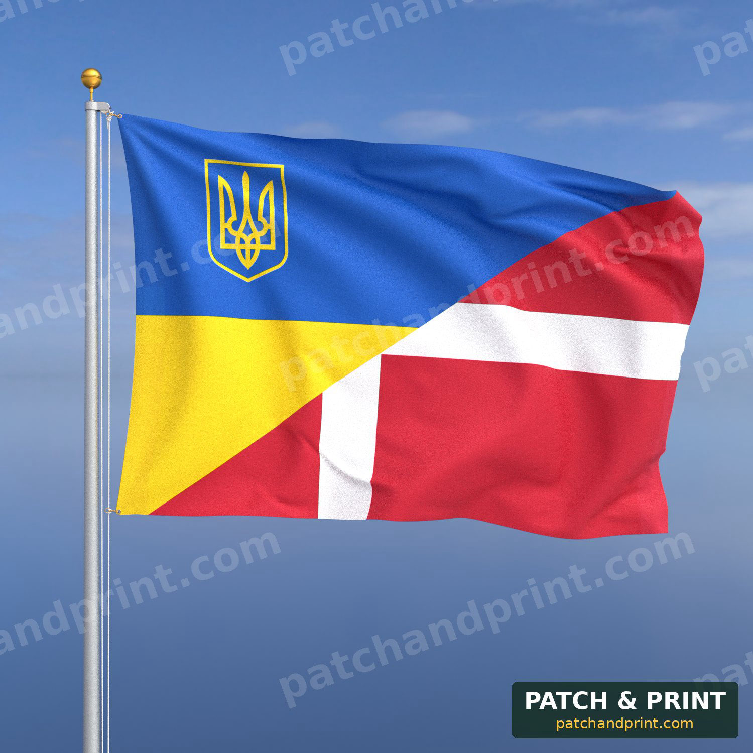 Прапор Данія + Україна