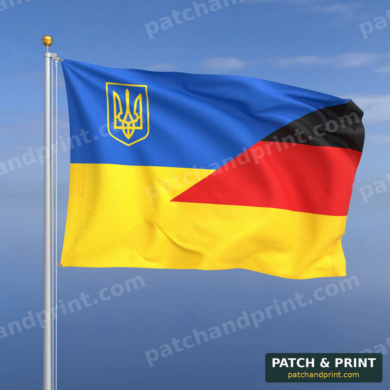 Прапор Німеччина + Україна