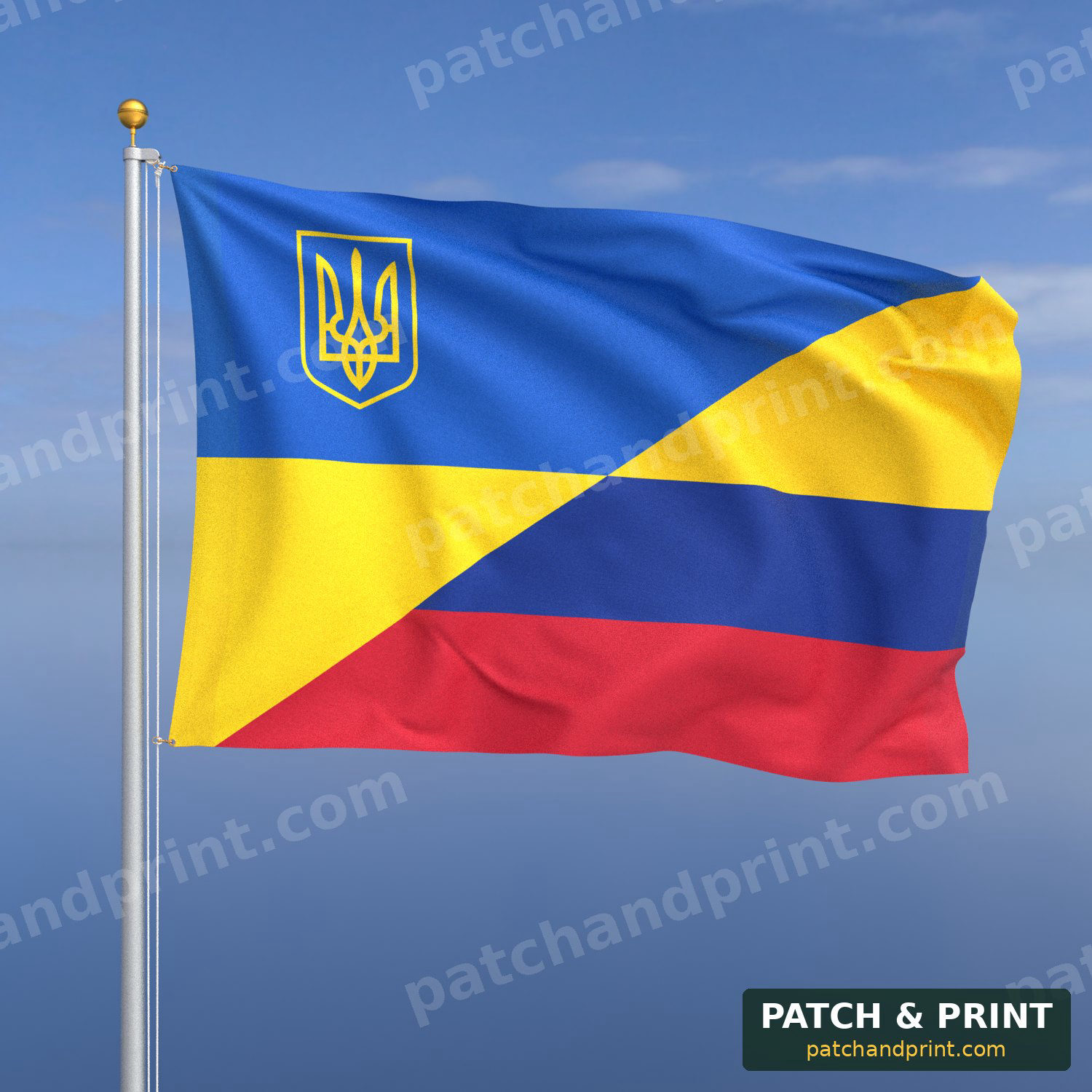 Прапор Колумбія + Україна