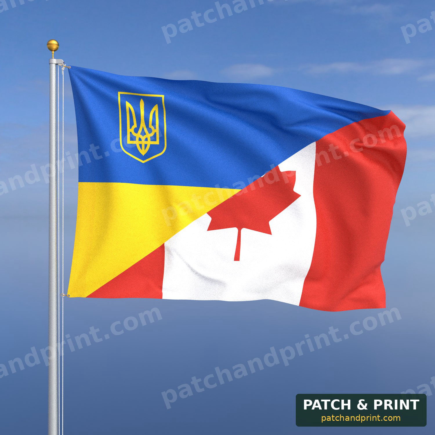 Прапор Канада + Україна
