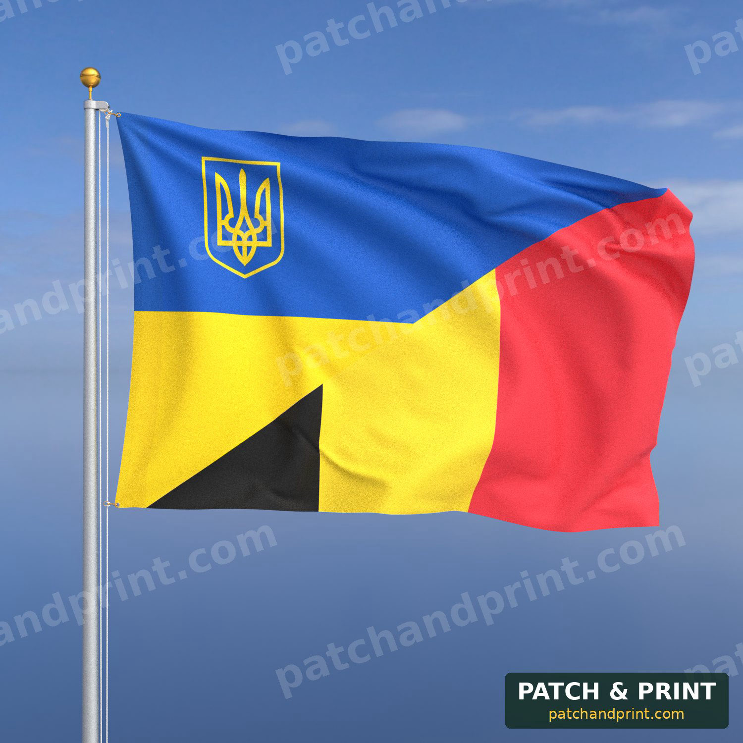 Прапор Бельгія + Україна