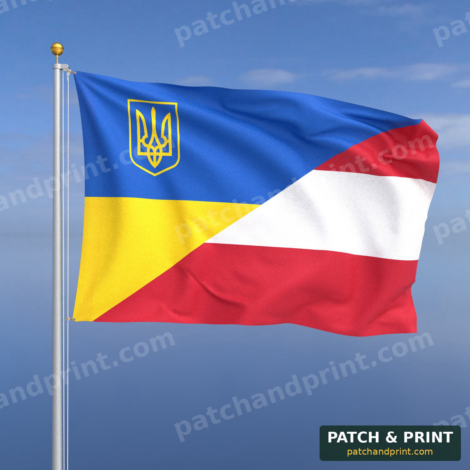 Прапор Австрія + Україна