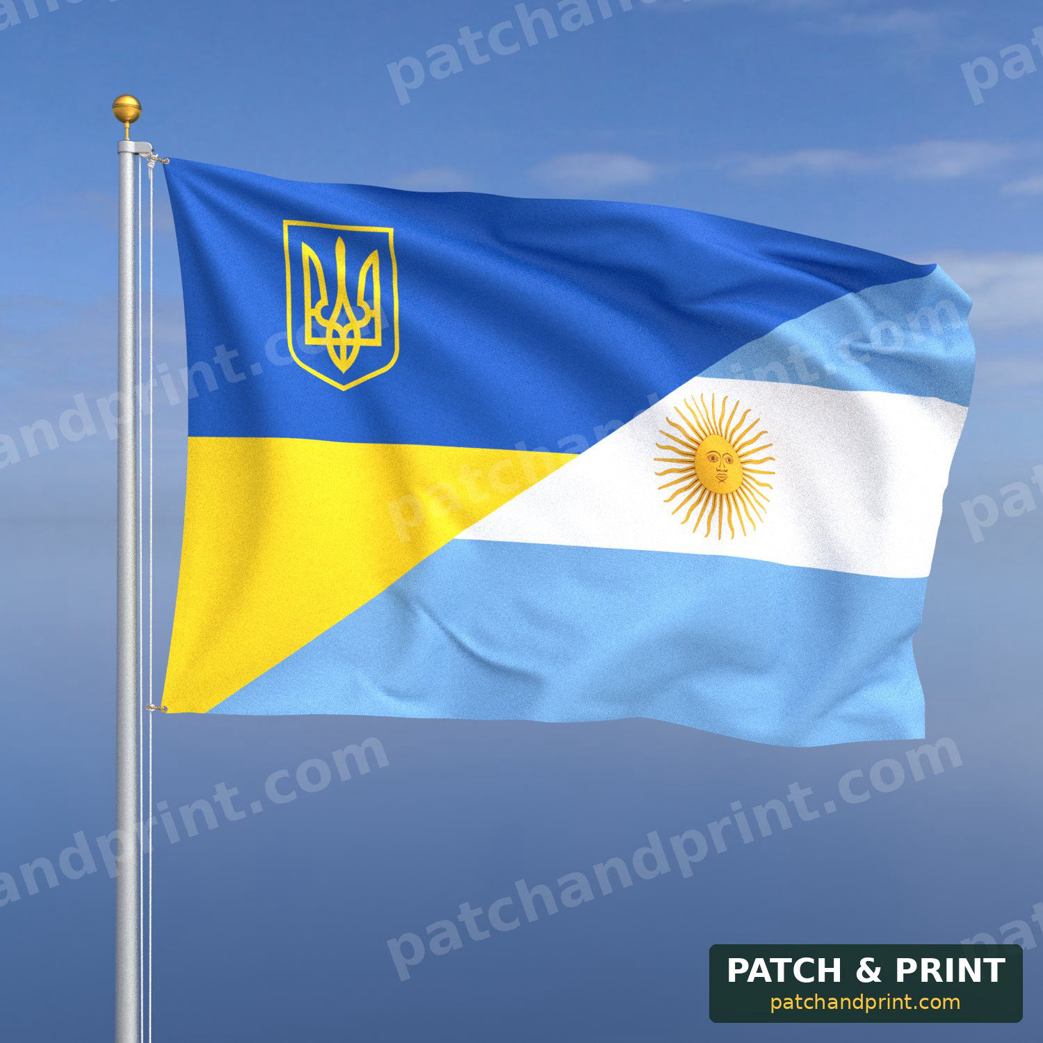 Прапор Аргентина + Україна