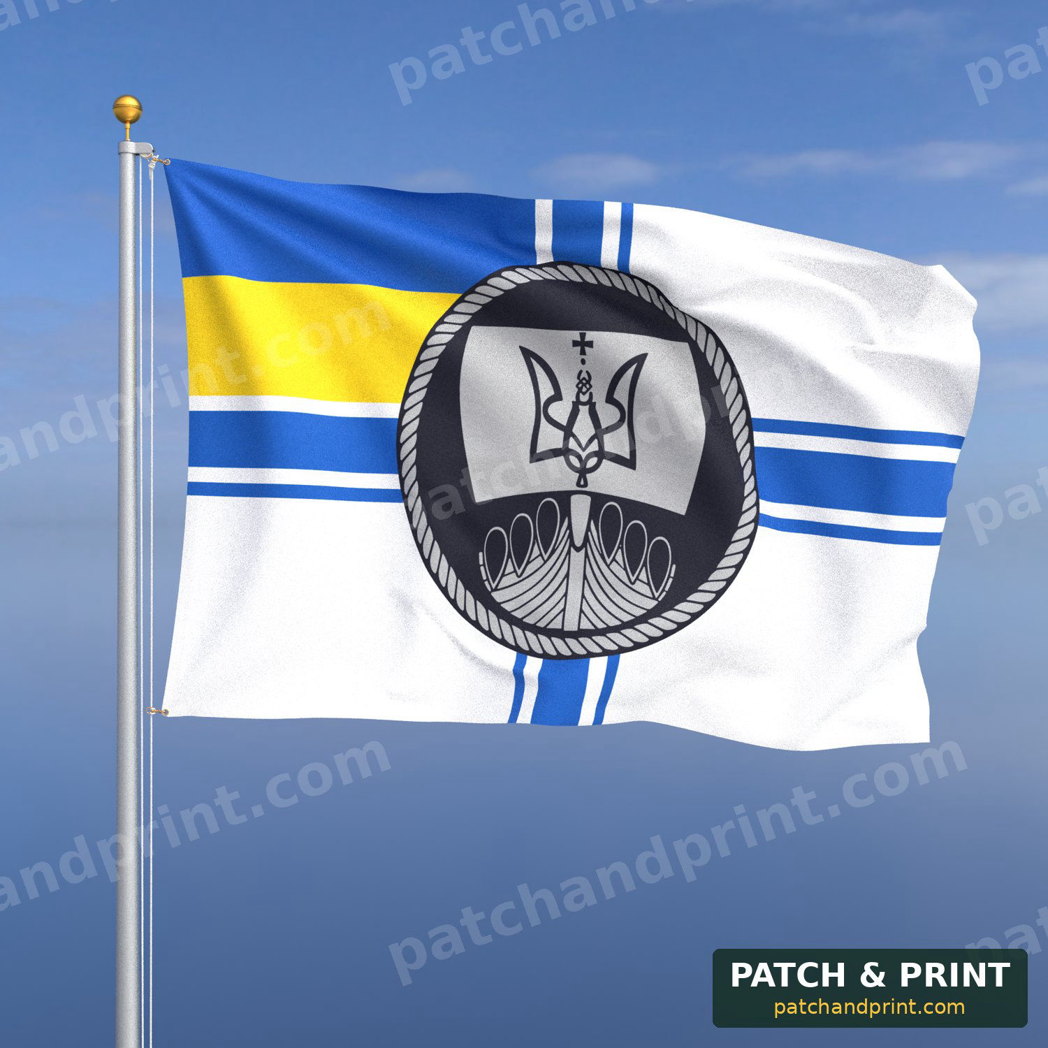 Прапор «Військово-Морські Сили - Флотилія ВМС ЗСУ» (на прапорі ВМС)